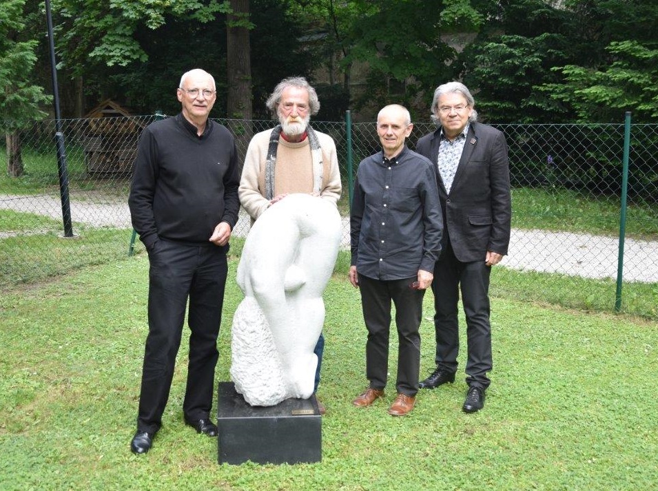 Ausstellungseröffnung im Schloss Fischau mit Professor Harald Knabl, Destan Gashi,Franz Panzenböck, Manfred Pfeiffer 2024